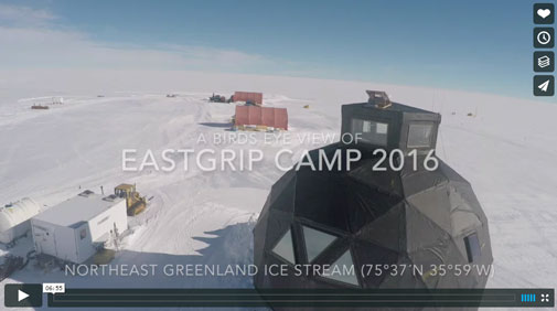 A birds eye view of EastGRIP camp 2016