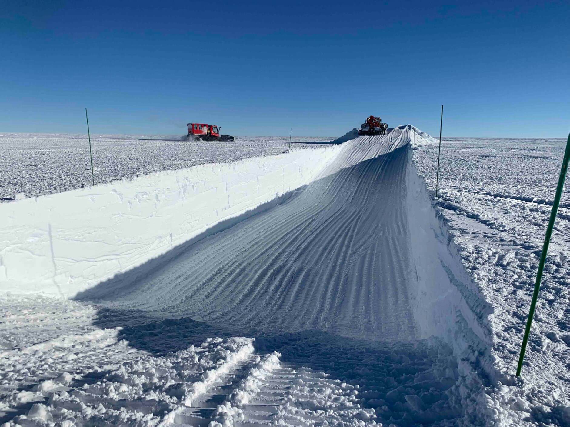 The trench for the ice core containers is ready