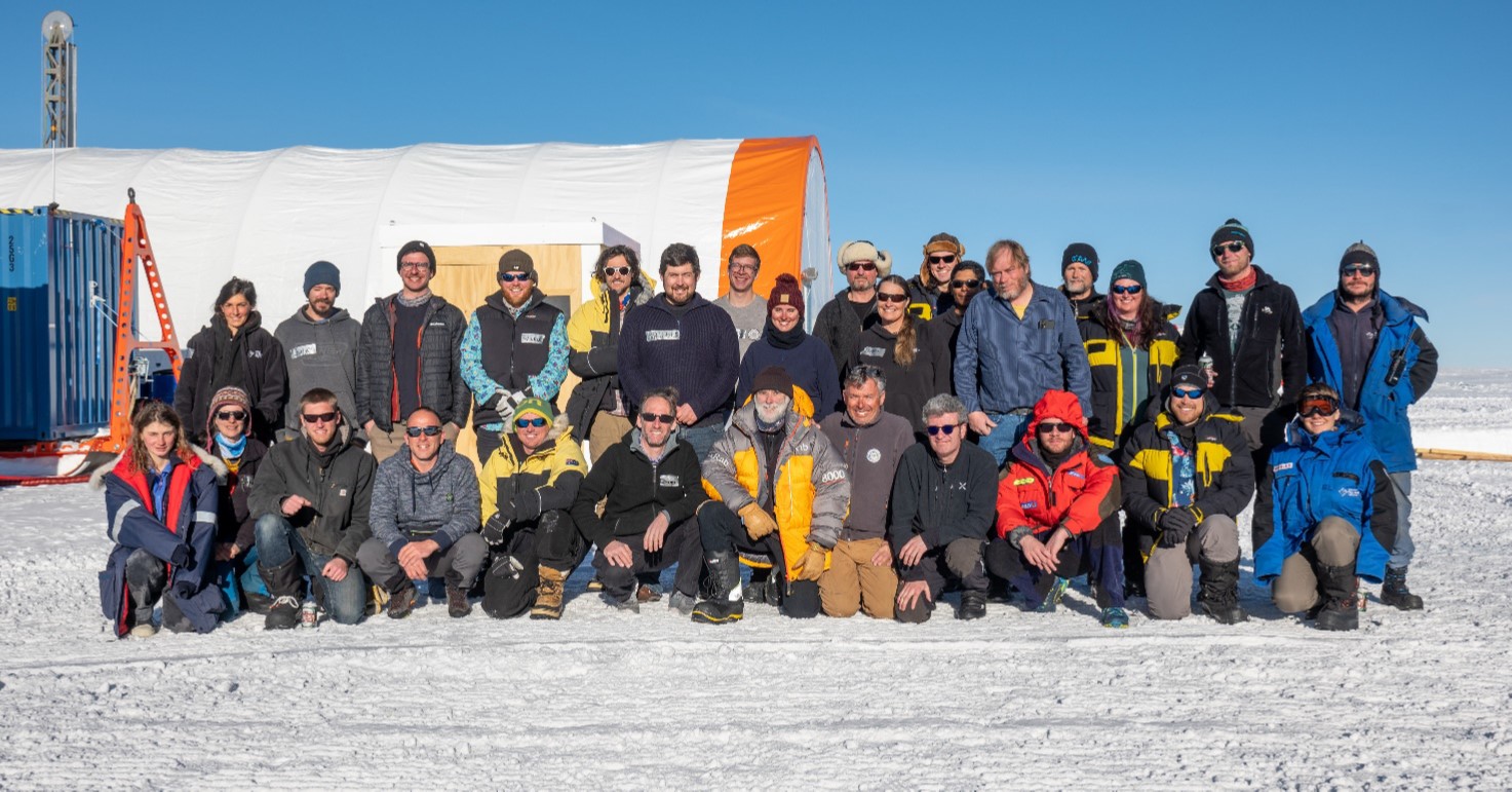 The combined personnel from the BE-OIC drilling project, the French science traverse, and the Australian MYIC traverse
